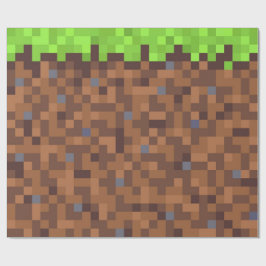 Papel De Presente Aniversário de jogador de grama pixel