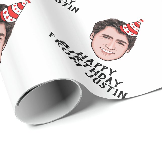 PAPEL DE PRESENTE ANIVERSÁRIO DE JUSTIN TRUDEAU (Ponta do rolo)