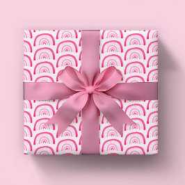 Papel De Presente Aniversário de meninas arco-íris rosa