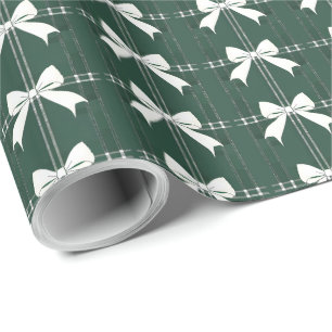 Papel De Presente Aniversário de Natal do Arco Verde Branco