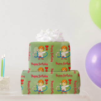 Papel De Presente Aniversário de Papel