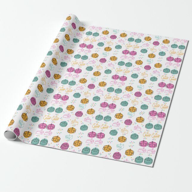 Papel De Presente Aniversário de Presente (Desenrolado)
