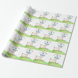 Papel De Presente Aniversário de Primeiro Ano do Novato do Futebol “