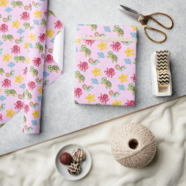 Papel De Presente aniversário de tartaruga arco-íris