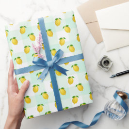 Papel De Presente Aniversário de Verão de Limão Cítrico
