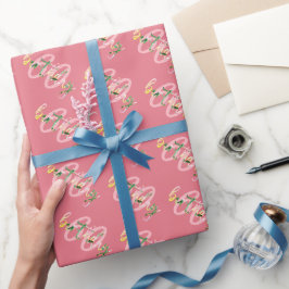 Papel De Presente Aniversário de Verão Floral Personalizado