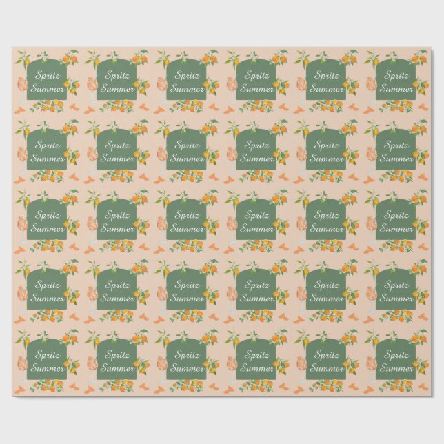 Papel De Presente Aniversário de Verão Spritz (Aberto)