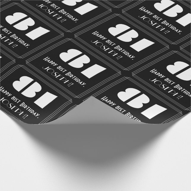 Papel De Presente Aniversário do 81rua: Arte Deco Inspirou Olhar "81 (Ponta)