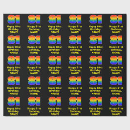 Papel De Presente Aniversário do 81rua: Divertido e Colorido Arco-Ír