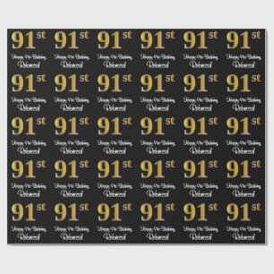 Papel De Presente Aniversário do 91rua: Elegante Luxurioso Faux Dour