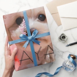 Papel De Presente Aniversário do Cachorro Vamos Fazer uma Festa 