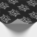 Papel De Presente Aniversário do casamento de 14<br><div class="desc">Uma design romântica para comemorar seu 14 ano de casamento. Se você quiser alguma ajuda para personalizar este design,  por favor,  entre em contato comigo,  eles podem pedir a este botão do designer,  logo abaixo deste texto. A design está em uma crista angustiada e lê IVORY,  14 ANOS,  ANIVERSARY.</div>