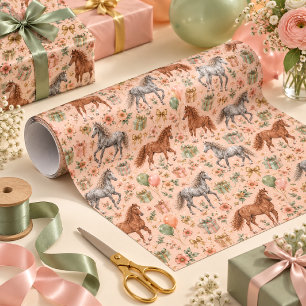 Papel De Presente Aniversário do Cavalo Americano Bashkir Curly