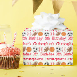 Papel De Presente Aniversário do Esporte