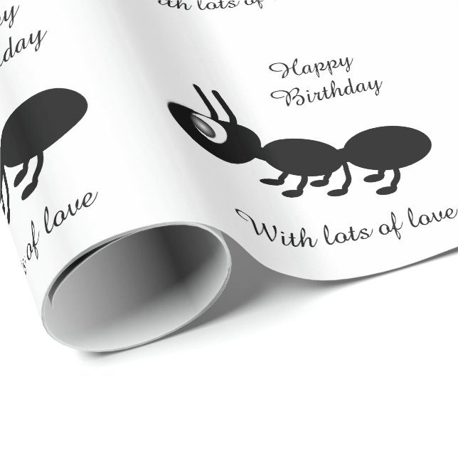Papel De Presente Aniversário do Formiga (Ponta do rolo)