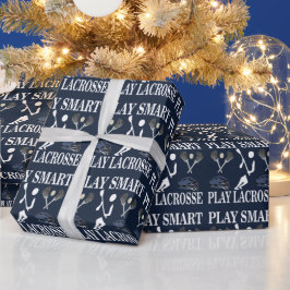 Papel De Presente Aniversário do Jogador de Lacrosse