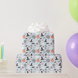 Papel De Presente Aniversário do Menino Azul do Dia das Bruxas Moder