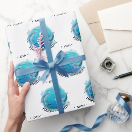 Papel De Presente Aniversário do Mundo dos Golfinhos