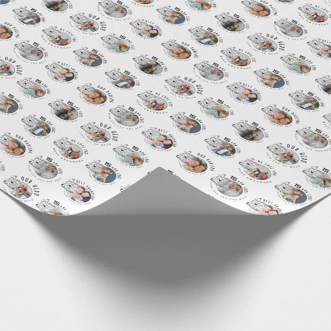 Papel De Presente Aniversário do Neto com Foto Personalizada (Ponta)