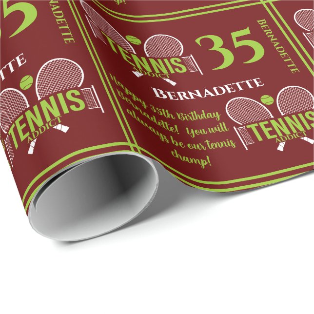Papel De Presente Aniversário do Nome do Viciado do tênis (Ponta do rolo)