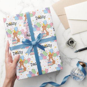 Papel De Presente Aniversário do Novo Scotia Duck Tolling Retriever