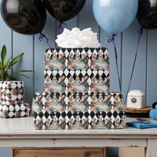 Papel De Presente Aniversário do País das Maravilhas com Diamantes P