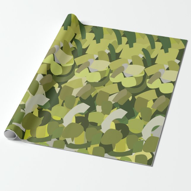 Papel De Presente Aniversário dos Produtores de Legumes Verdes (Desenrolado)