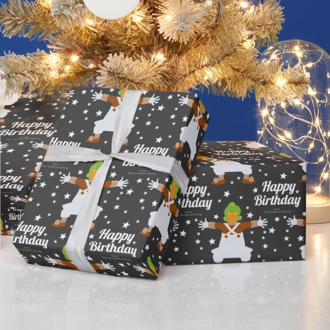 Papel De Presente Aniversário feliz da Oompa Loompa (Feriados)