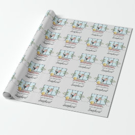 Papel De Presente Aniversário Feliz Mulher Treino Pose Ioga Dançarin