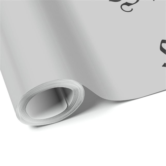 Papel De Presente aniversário feliz neutro em um roteiro antigo (Ponta do rolo)