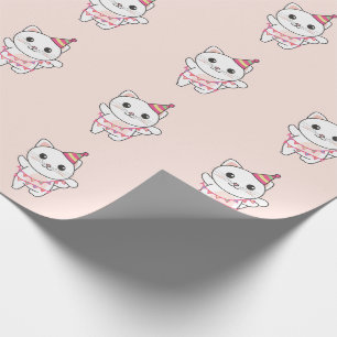 Papel De Presente Aniversário Gato de Corte para Crianças Festa de a