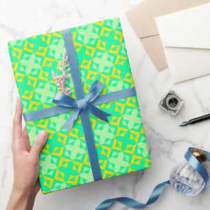 Papel De Presente Aniversário Geométrico Especial Bold Inicial