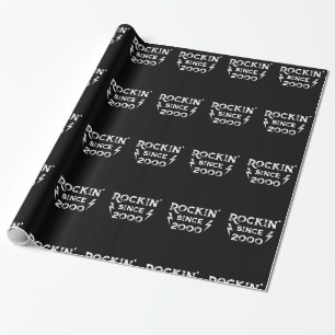 Papel De Presente Aniversário Gift Classic Rock para os anos 2000