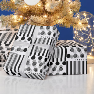 Papel De Presente Aniversário inspirado no branco e no verso persona