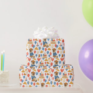 Papel De Presente Aniversário no Texas temático para Amantes de Gato