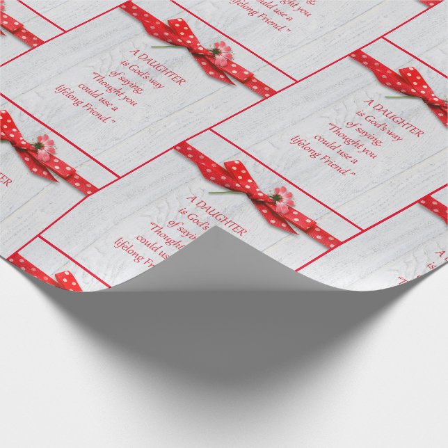 Papel De Presente Aniversário para Filha (Ponta)