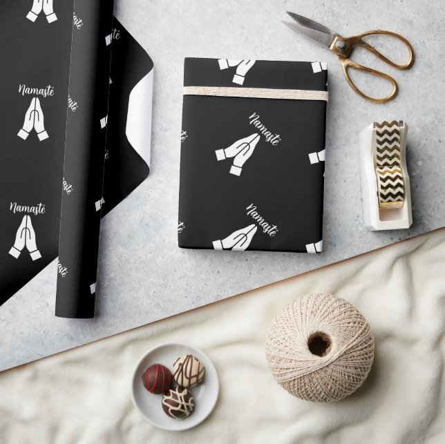 Papel De Presente Aniversário personalizado com símbolo de Namasté m (Artesanato)