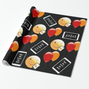 Papel De Presente Aniversário personalizado do telemóvel