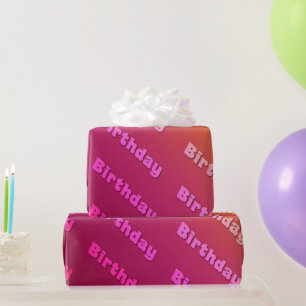Papel De Presente Aniversário (rosa da cor do duelo)