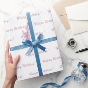Papel De Presente Aniversário rosa metálico dourado elegante chique