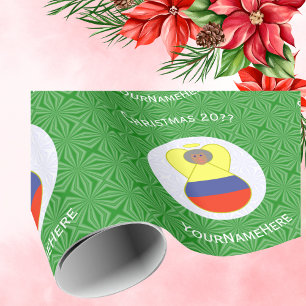 Papel De Presente Anjo Colombiano da Vovó para o Natal 