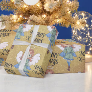 Papel De Presente Anjo de Natal