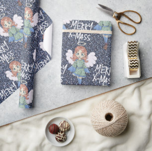 Papel De Presente Anjo de Natal