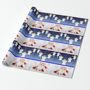 Papel De Presente Anjo de Papel de Moldagem de Natal