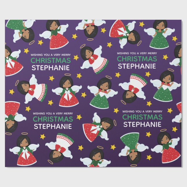 Papel De Presente Anjo Multicultural (Aberto)