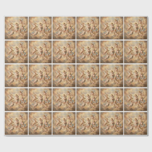 Papel De Presente Anjos Cristãos no céu