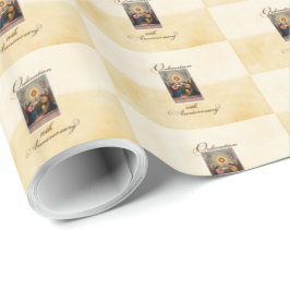 Papel De Presente Anjos de 10º Aniversário de Ordenação Personalizad