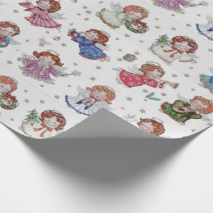 Papel De Presente Anjos de Natal
