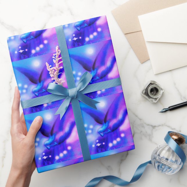Papel De Presente Anjos voadores festivos (Presentear)