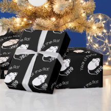 Ano do mouse Rat 2020 com texto